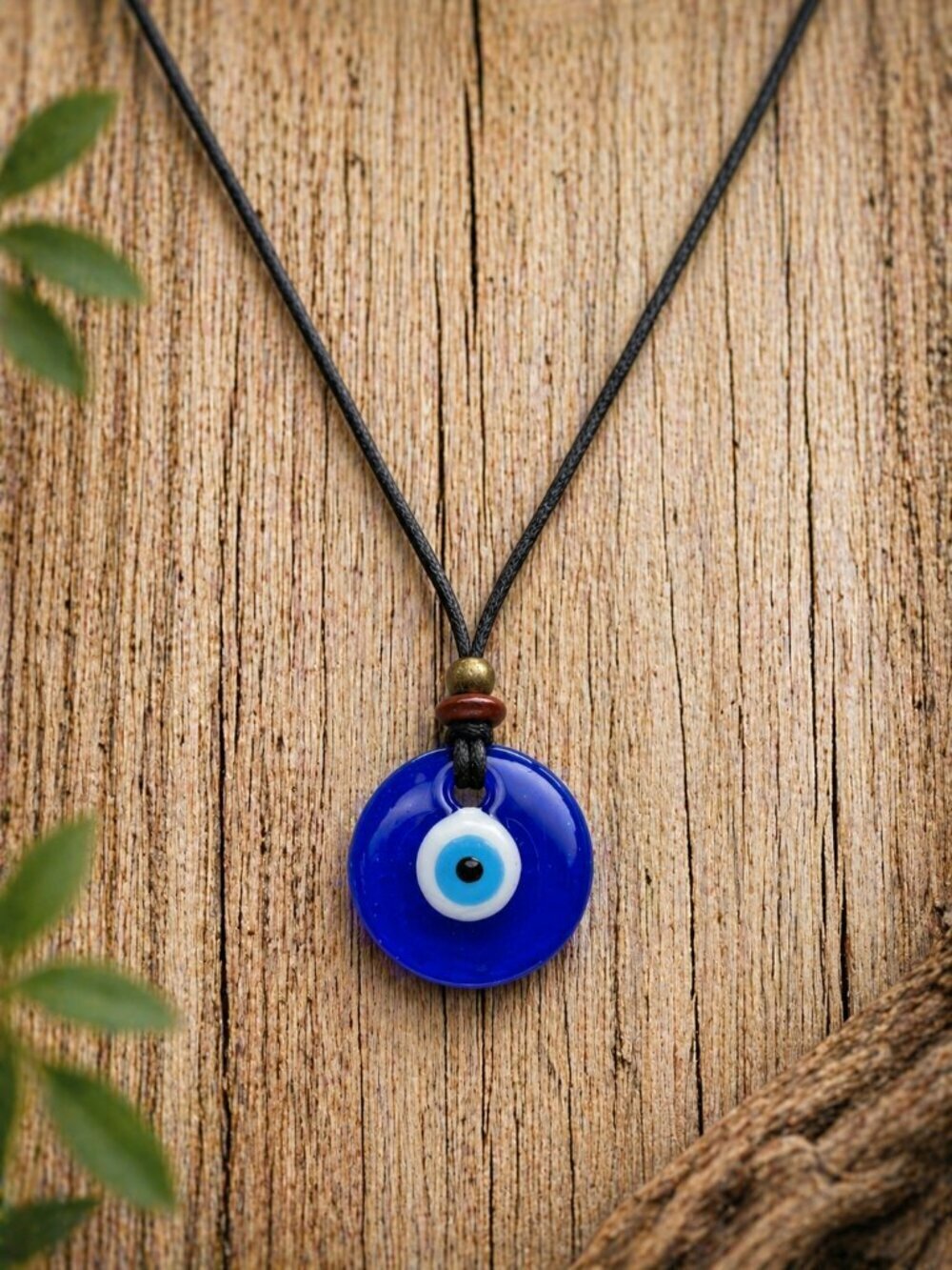 Blue Glass Evil Eye Protection Necklace | Handmade Pendant - Picture 4 of 7